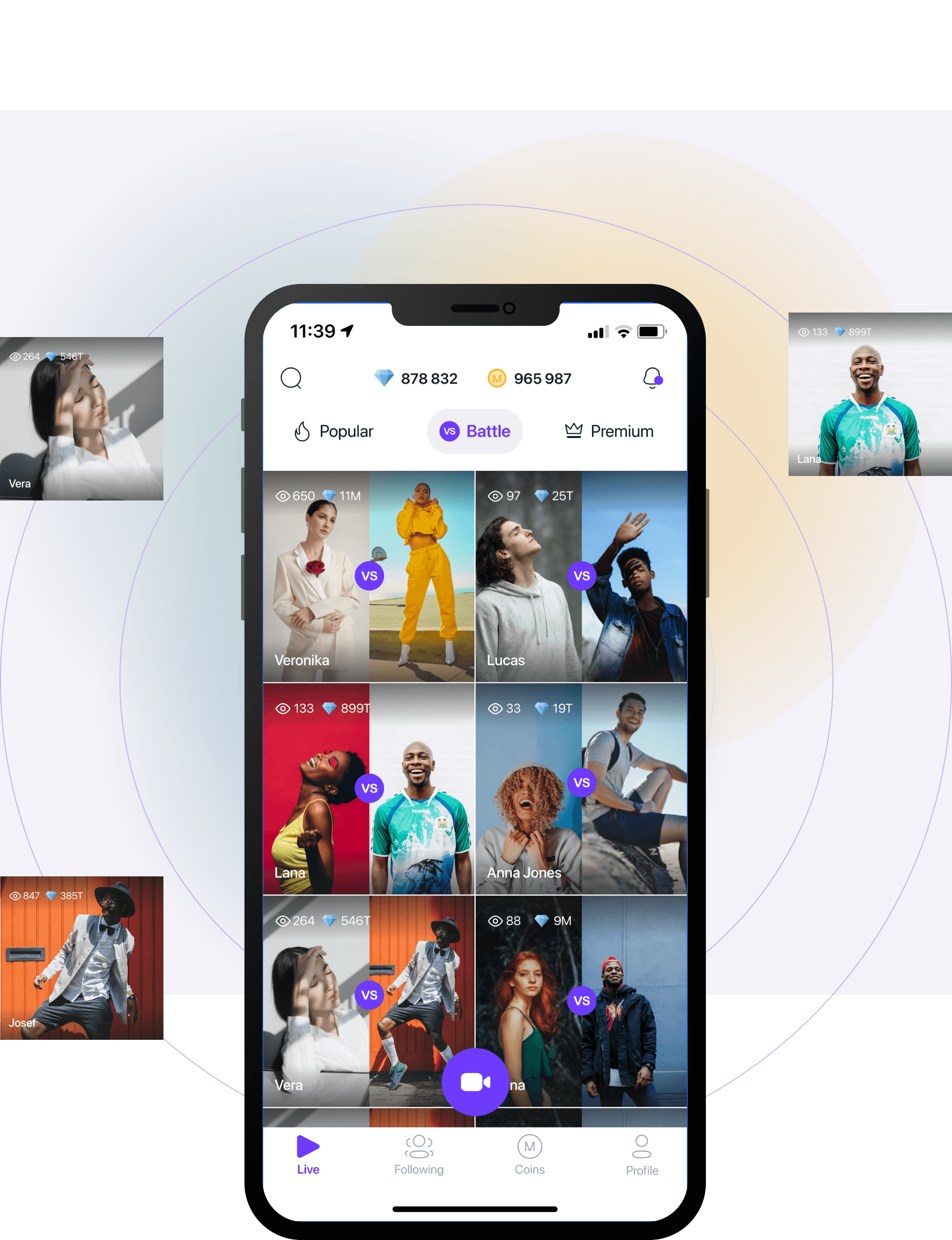Streaming app development main screen